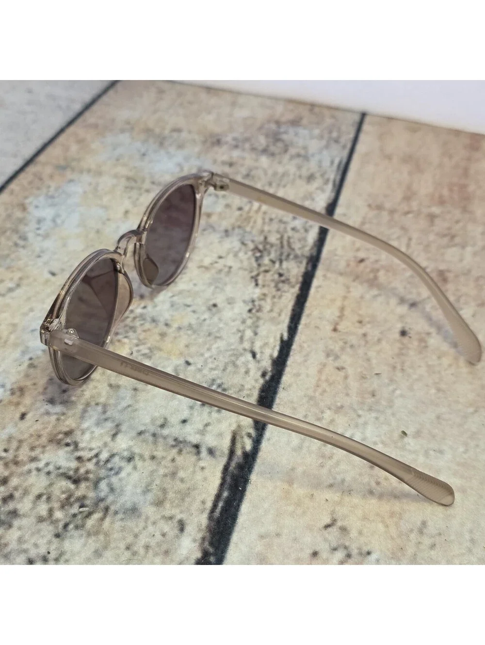 Giselle Polarized Sunglasses Clear Beige Taupe Round Cat 3 UV400 - PZ-GSL22709